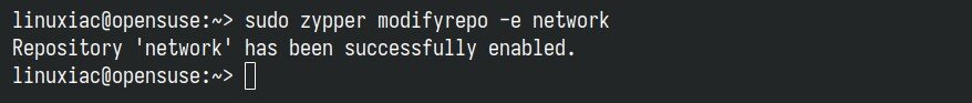 Enable a repository on openSUSE.