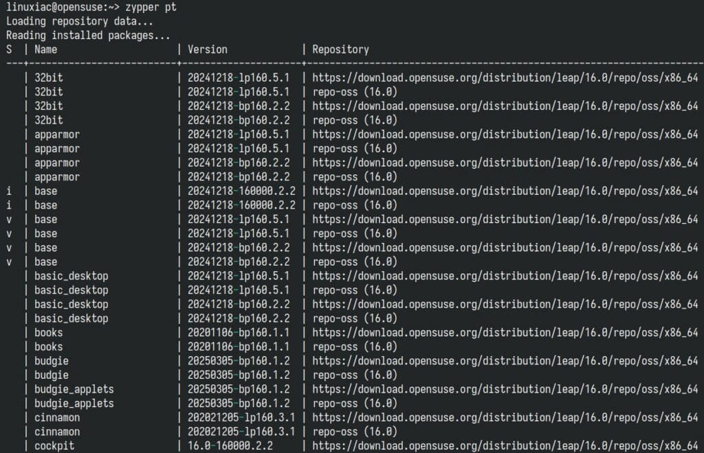 List available patterns.