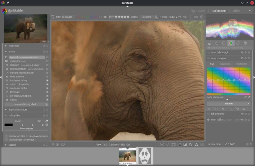 Darktable 5.4 RAW Photo Editing Tool