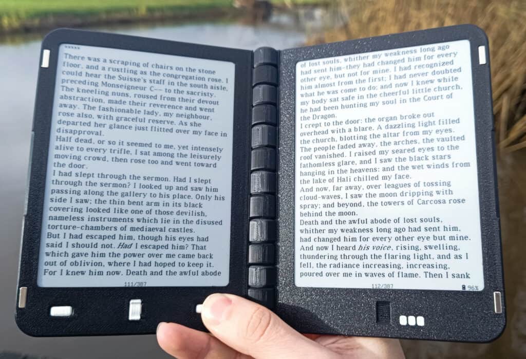 Diptyx - відкритий, ремонтопридатний двоекранний електронний рідер.