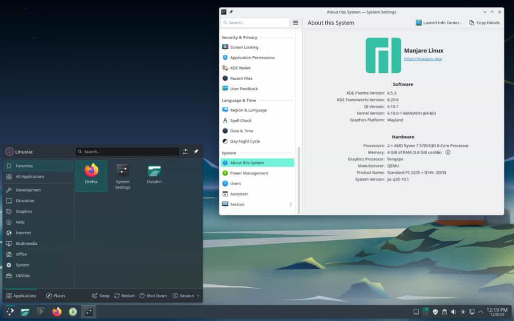 Manjaro 25.1 'Anh-Linh' Preview