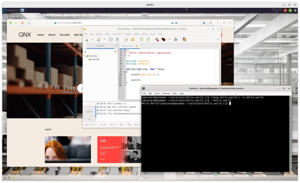 QNX Developer Desktop