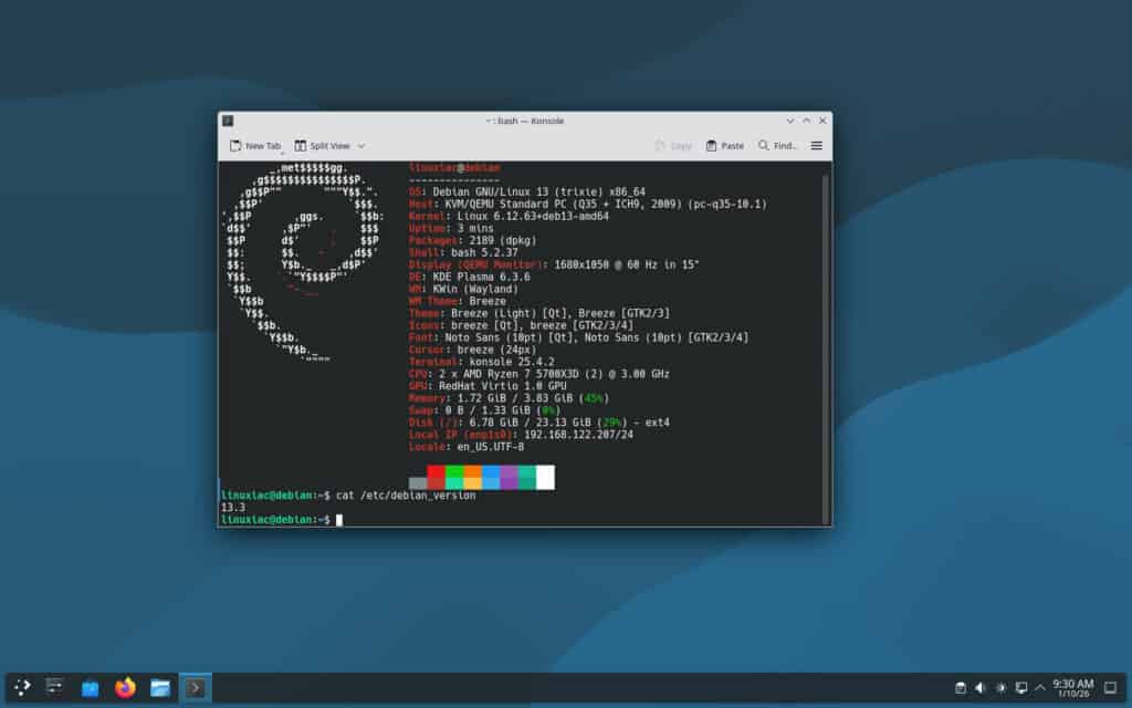 Debian 13.3