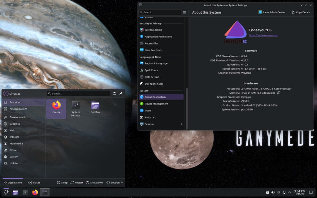 EndeavourOS Ganymede Neo
