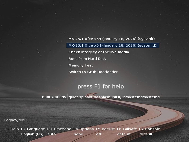 MX Linux 25.1 now offers dual init support with both systemd and sysvinit available as options.