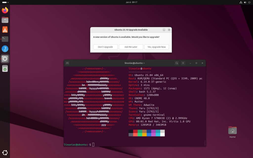 Ubuntu 25.04 (Plucky Puffin)