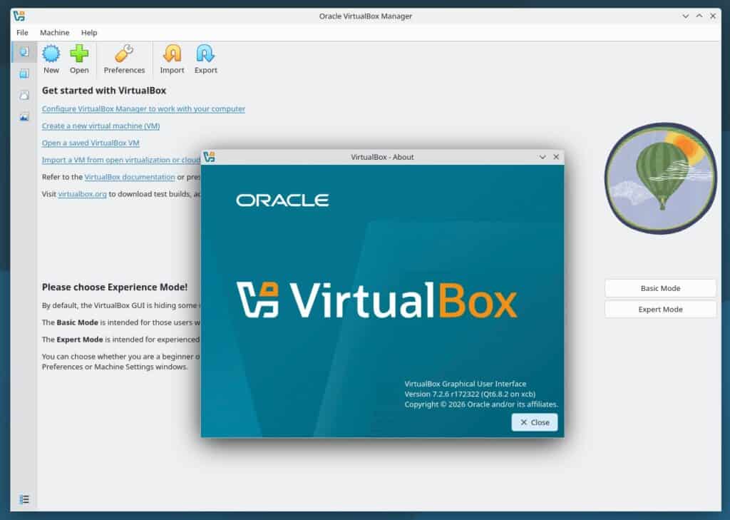 VirtualBox 7.2.6