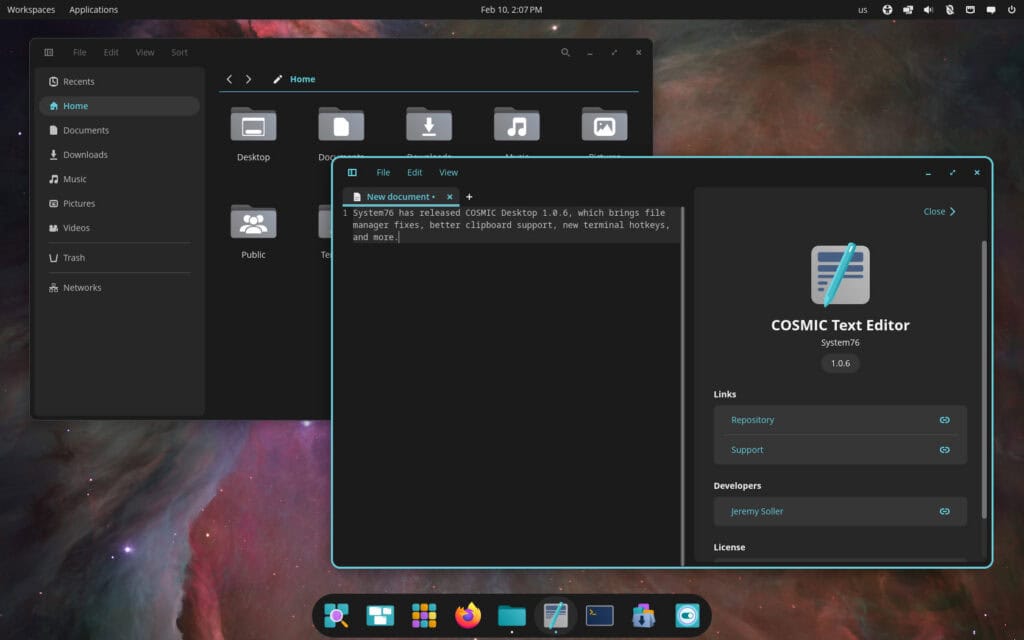 COSMIC Desktop 1.0.6