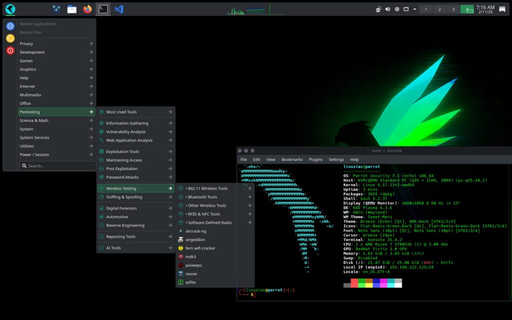 Parrot OS 7.1 Security Edition