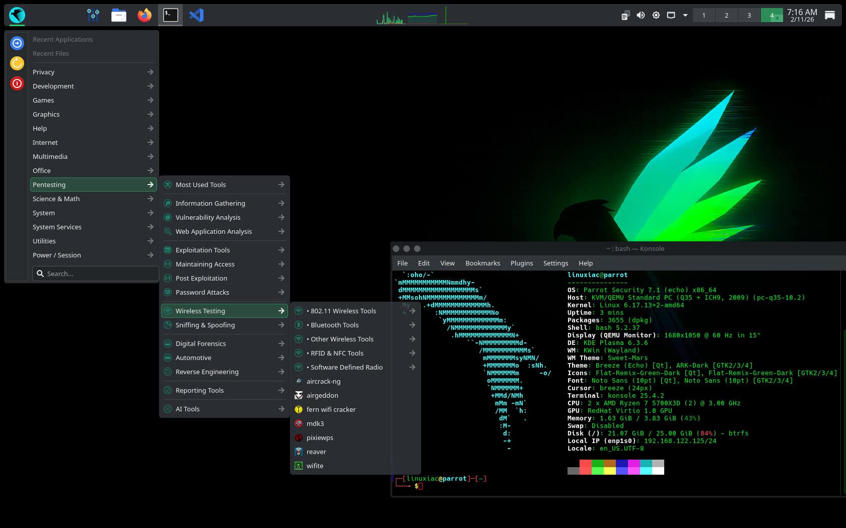 Parrot OS 7.1 Released with Linux kernel 6.17