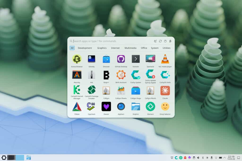 AppGrid is a new launcher applet for the KDE Plasma 6 desktop environment.