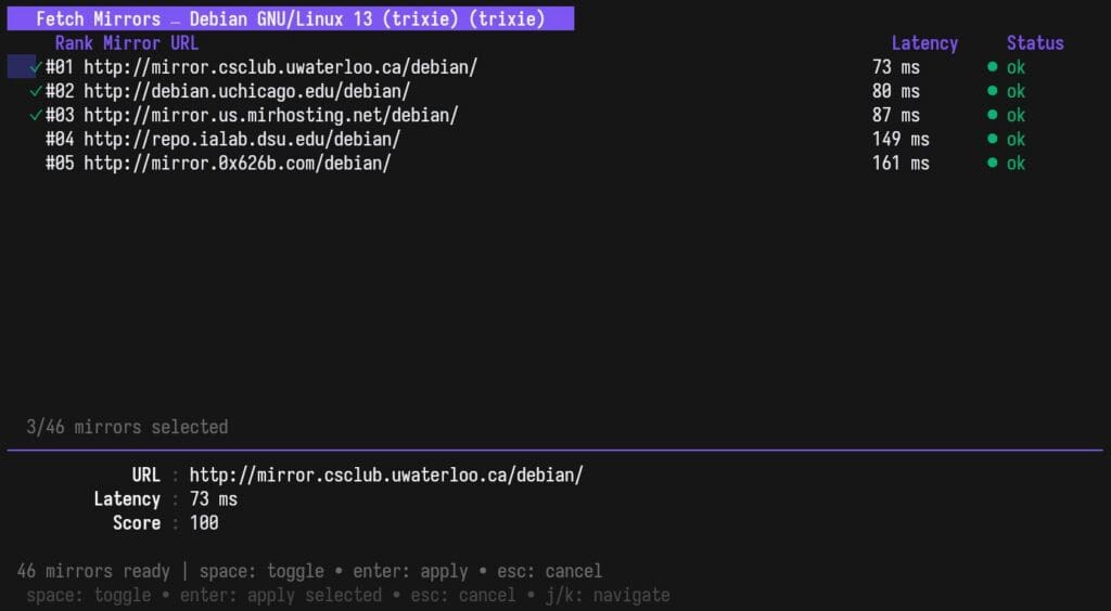 Mirror testing and ranking.