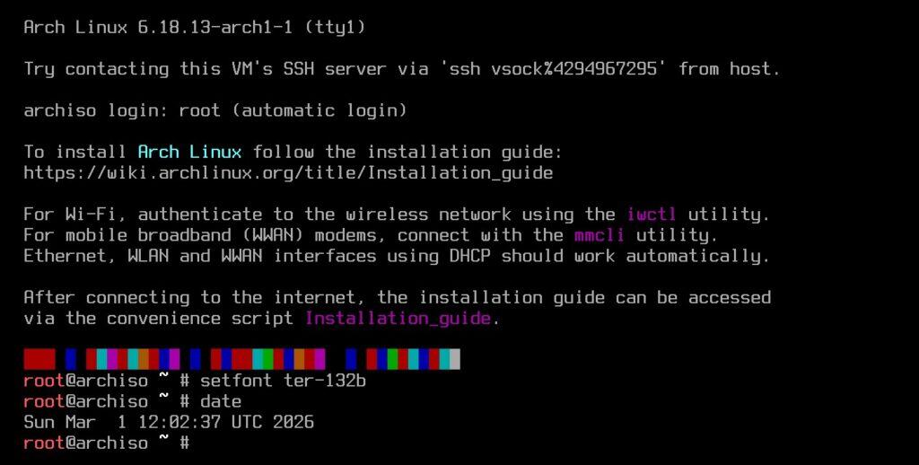 Arch Linux 2026.03.01 ISO