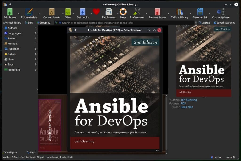 Calibre 9.5 E-Book Manager