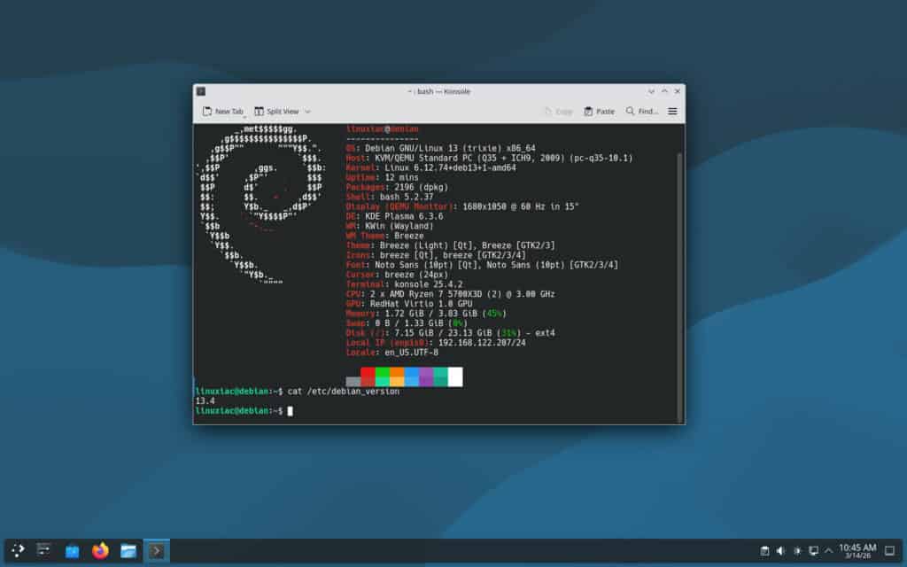 Debian 13.4