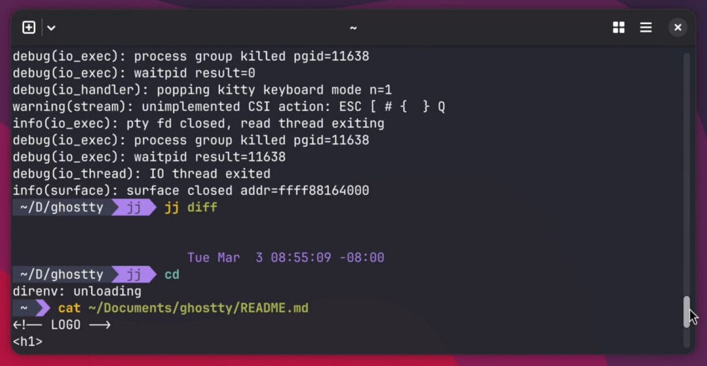 Ghostty now has native scrollbars.