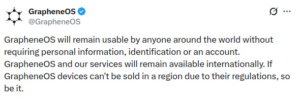 GrapheneOS will not implement OS-level age verification.