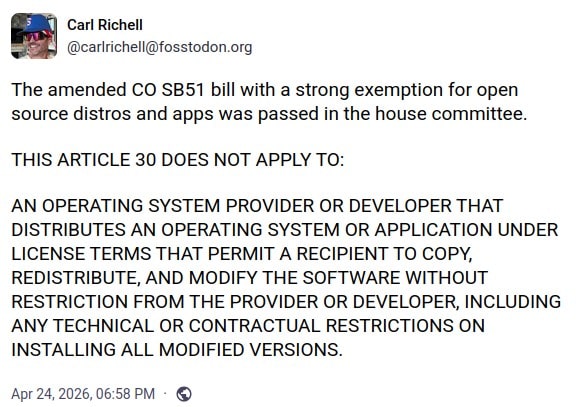 System76 founder Carl Richell on Fosstodon.