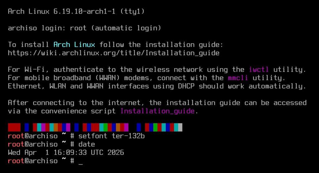 Arch Linux 2026.04.01 ISO