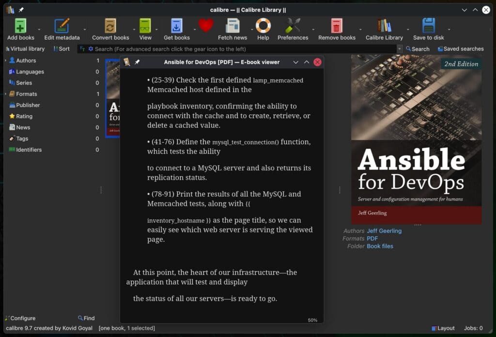 Calibre 9.7 E-Book Manager