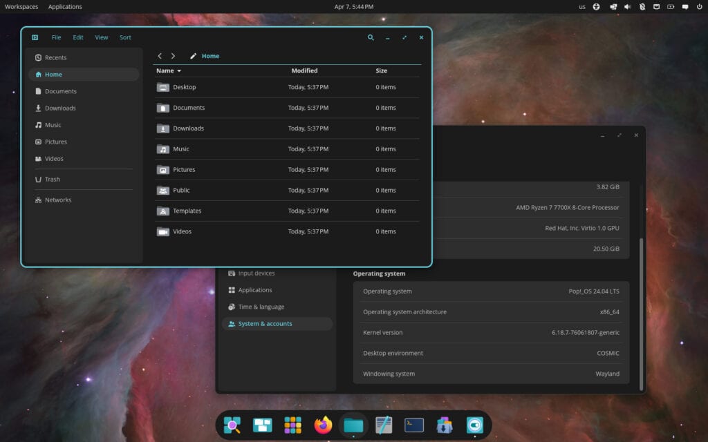 COSMIC Desktop 1.0.9