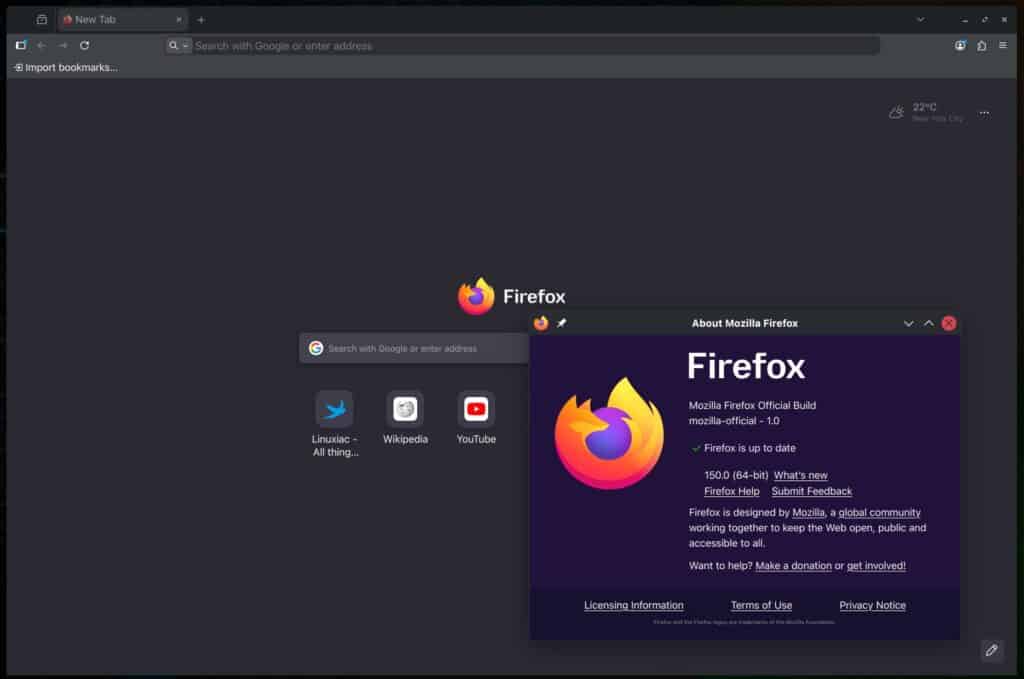 Mozilla Firefox 150