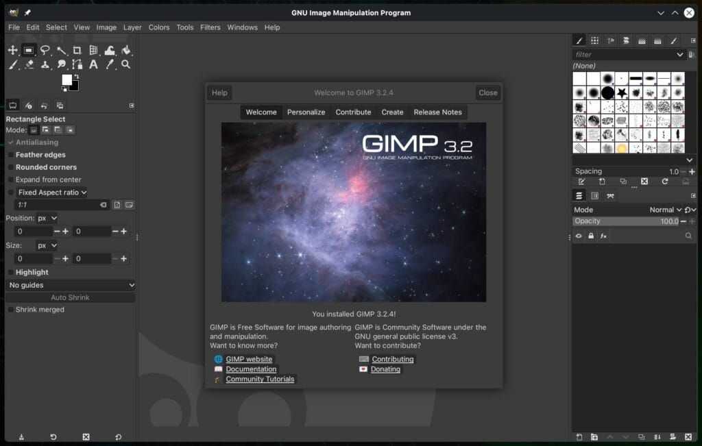 GIMP 3.2.4 Image Editor
