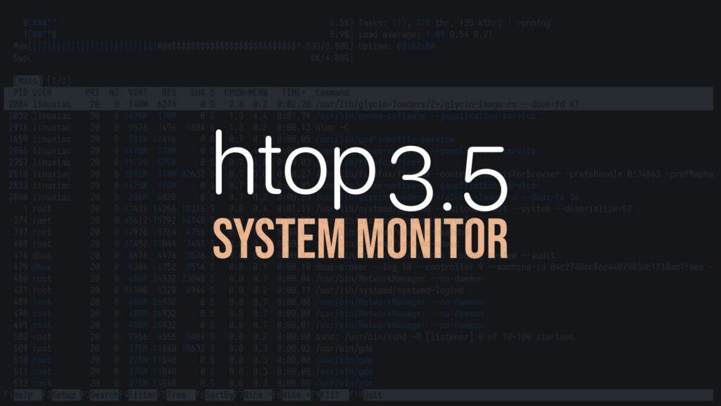 htop 3.5 System Monitor Released with Backtrace Screen, New Meters