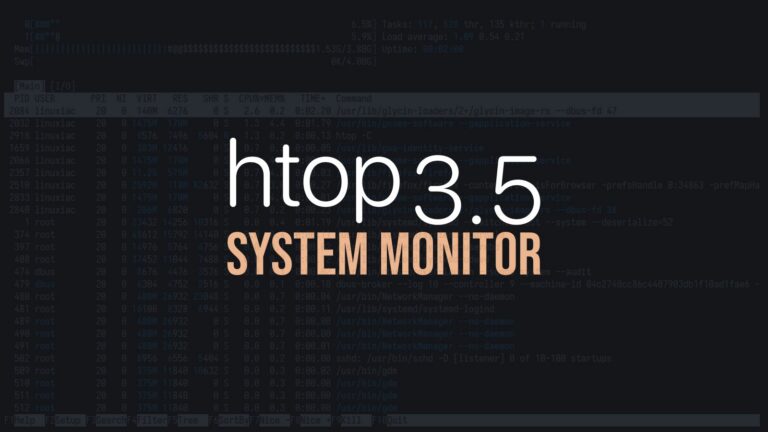htop 3.5 System Monitor Released with Backtrace Screen, New Meters