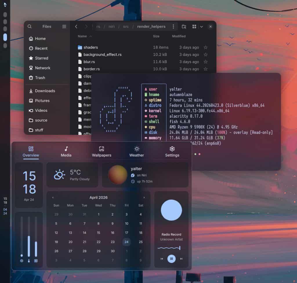 Niri now supports blur.