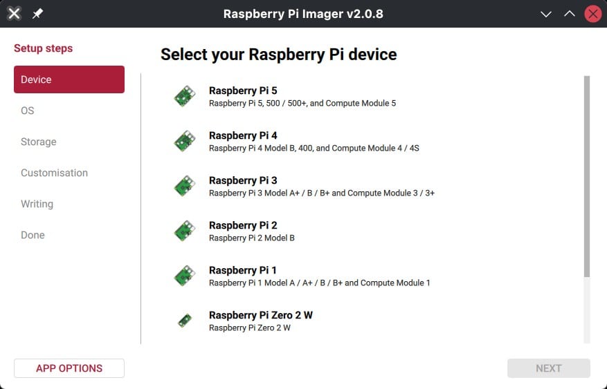 Raspberry Pi Imager 2.0.8