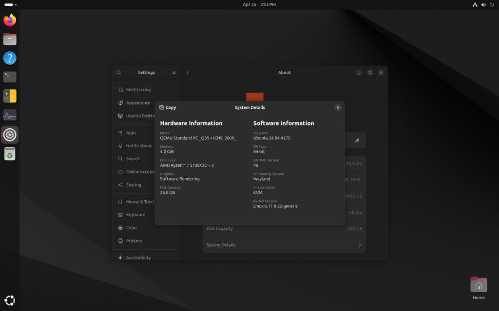 Ubuntu 24.04 LTS (Noble Numbat)