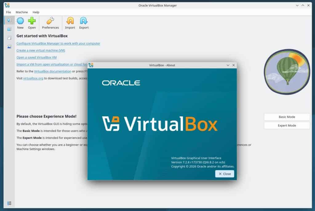 VirtualBox 7.2.8