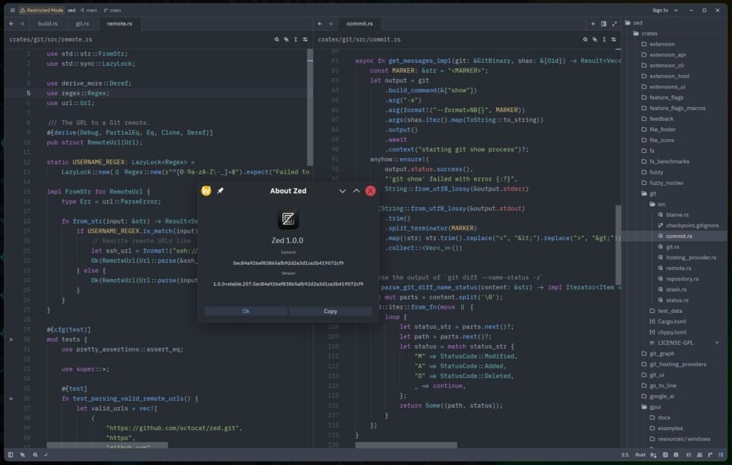 Zed 1.0 Code Editor