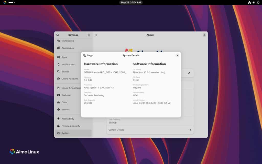 AlmaLinux 10.2
