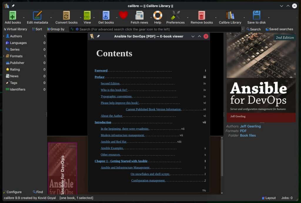 Calibre 9.9 E-Book Manager