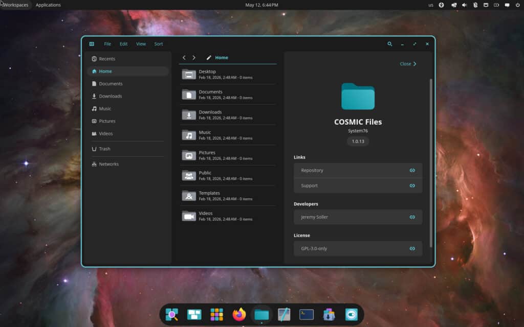COSMIC Desktop 1.0.13