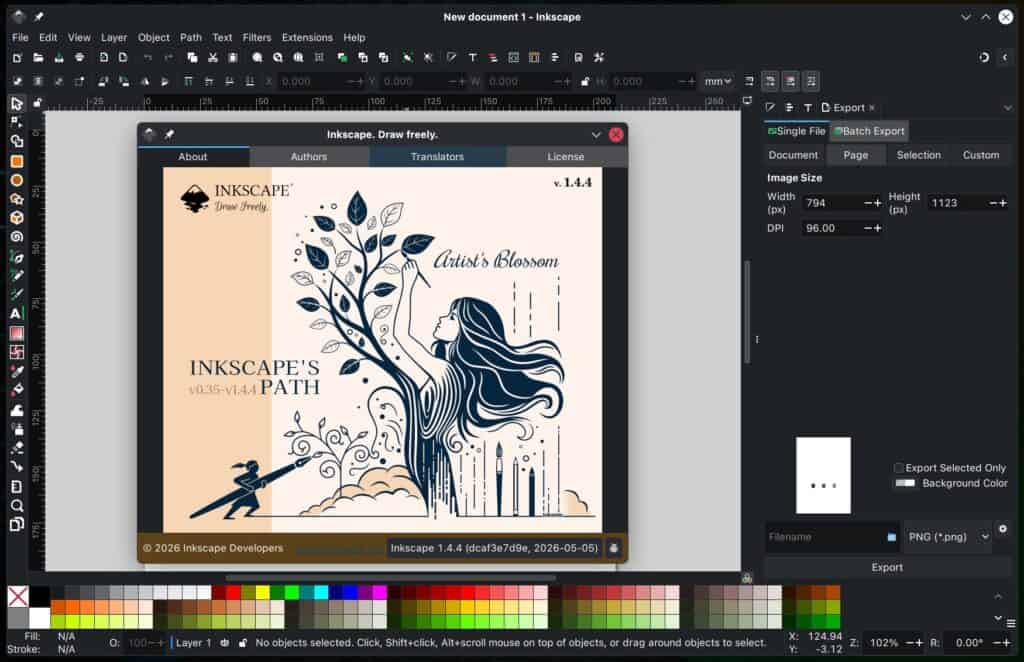 Inkscape 1.4.4 Open-Source Vector Graphics Editor