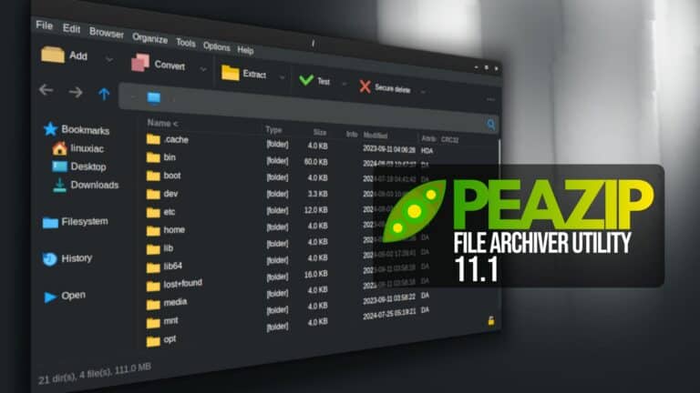 PeaZip 11.1 File Archiver Adds Security Fixes and Updates 7z Backend