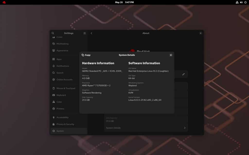Red Hat Enterprise Linux 10.2