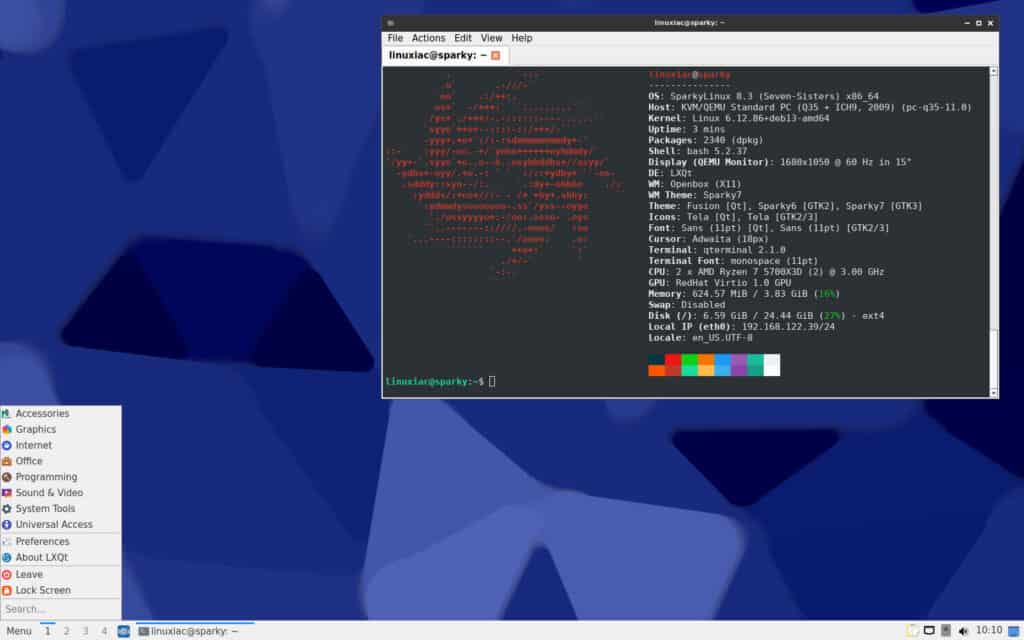 Sparky Linux 8.3 LXQt Edition