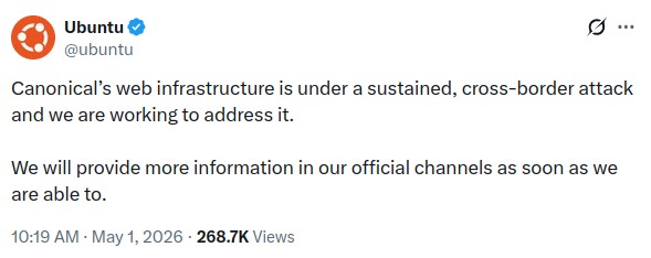 Canonical каже, що інфраструктура Ubuntu зазнає крос-біржевої DDoS-атаки.