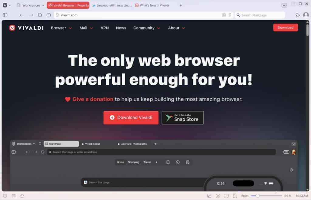 Vivaldi 8.0 Web Browser