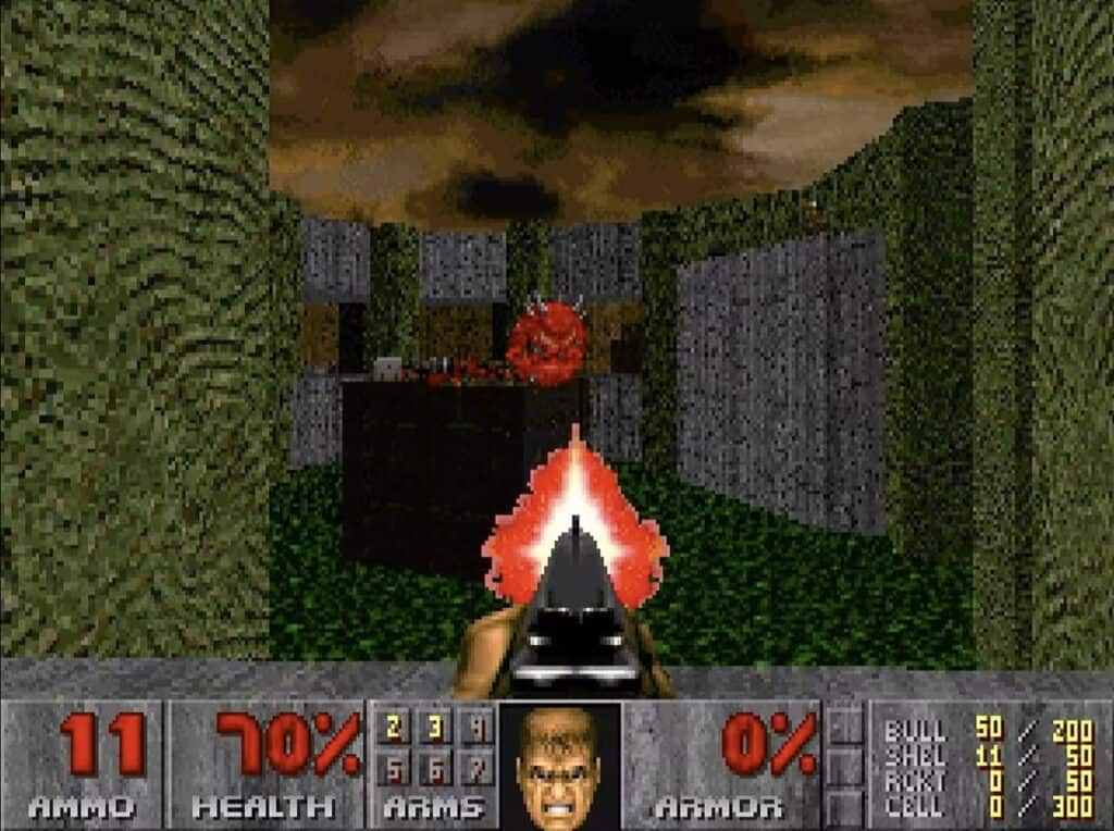 Doom II running on z386.