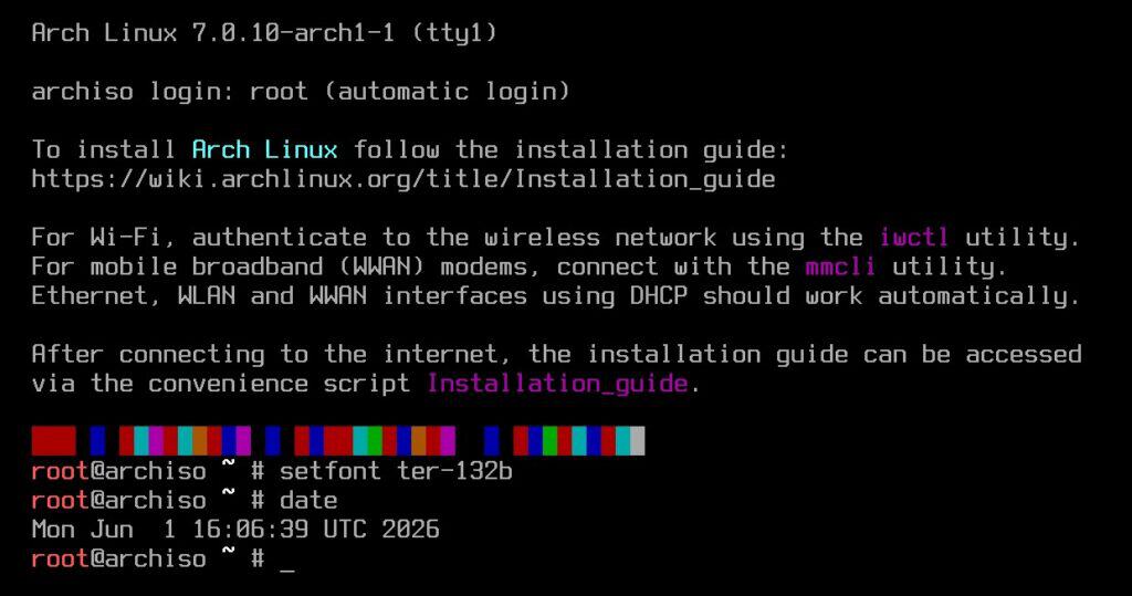 Arch Linux 2026.06.01 ISO