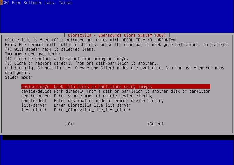Clonezilla 3.3.2 disk cloning and imaging tool.