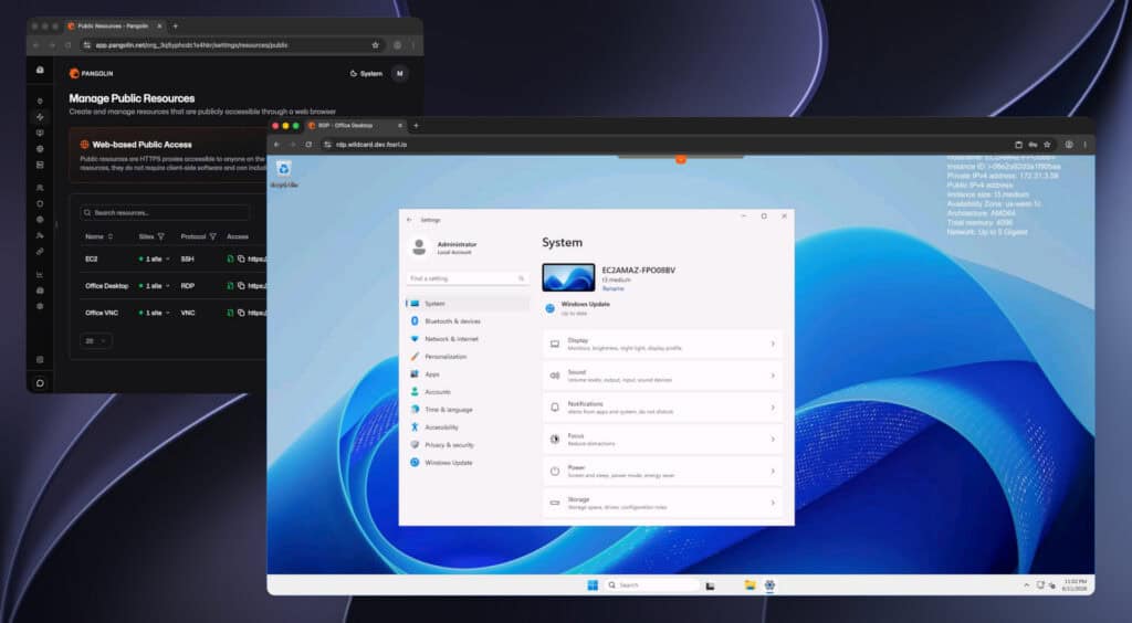 You no longer need a separate remote desktop app to reach your infrastructure.