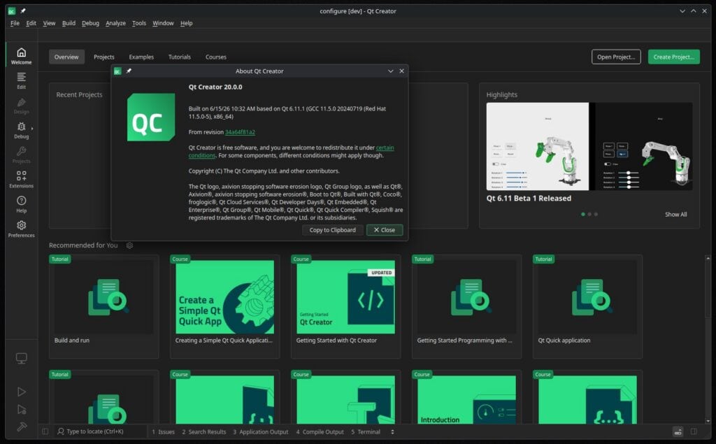 Qt Creator 20 Open-Source IDE