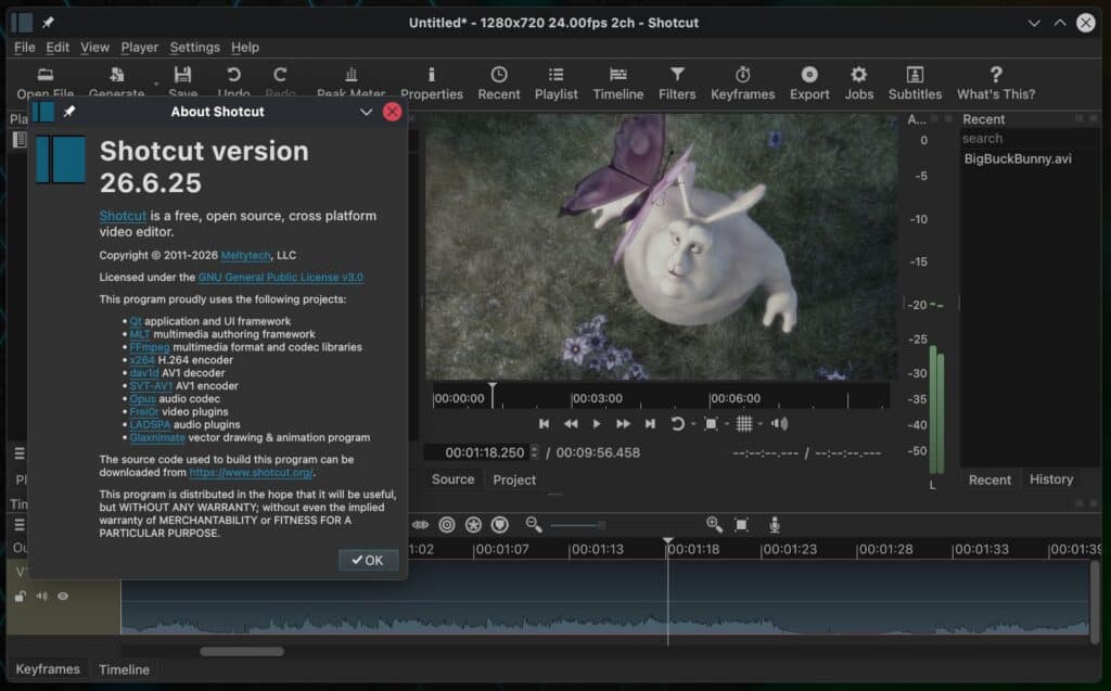 Shotcut 26.6 Open-Source Video Editor