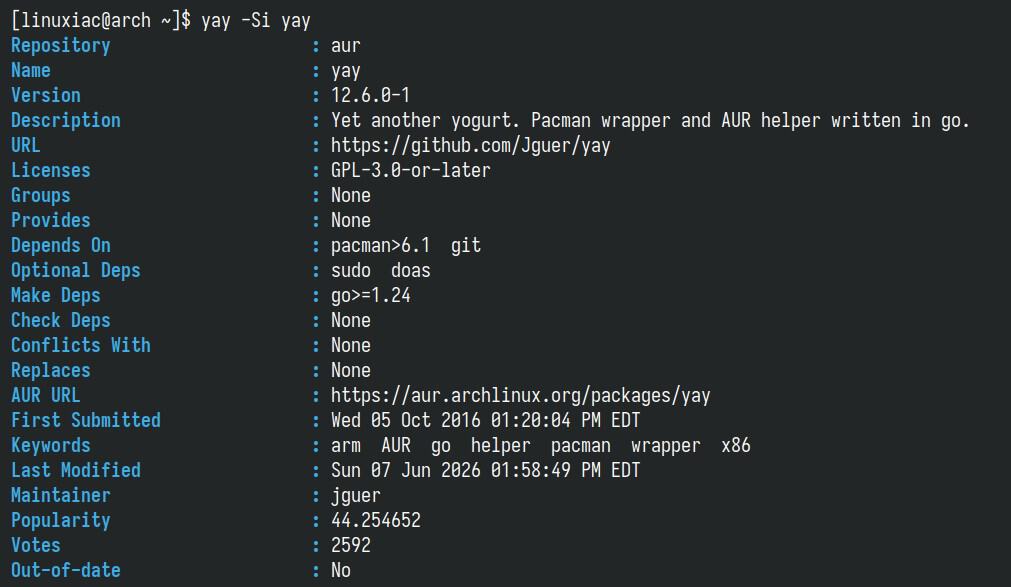 Yay 12.6 AUR Helper
